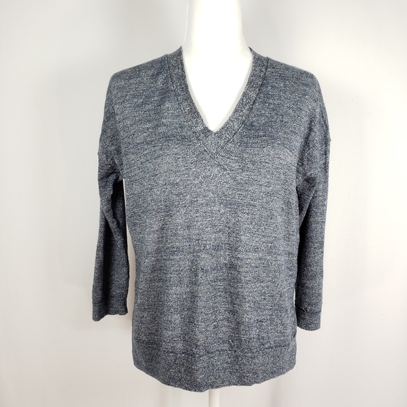 J Crew Merino Wool/Linen Blend V-neck Sweater - Picture 3 of 7